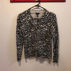 Cheetah print cardigan